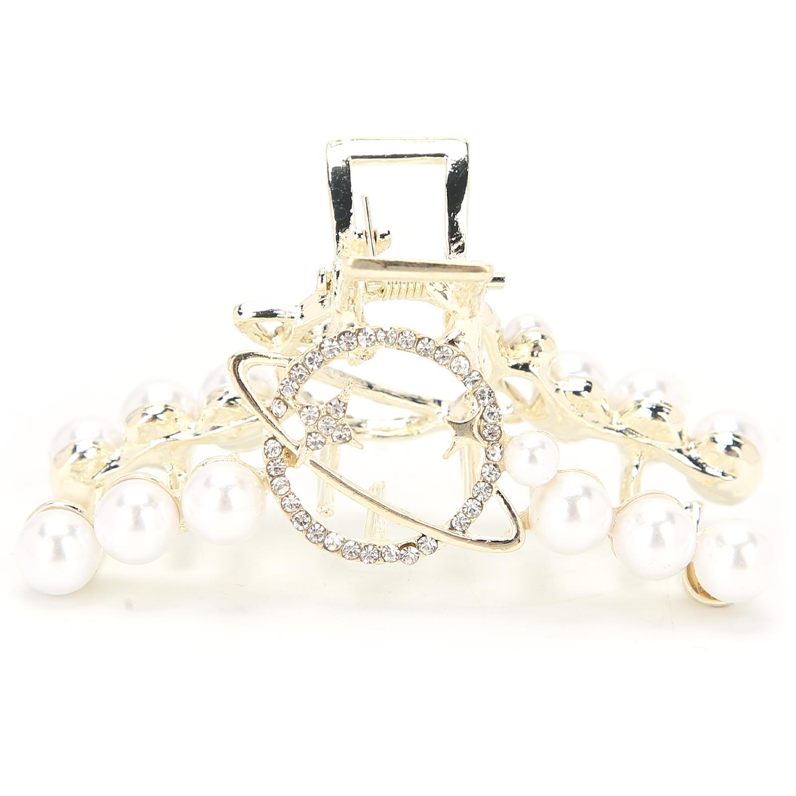 

Заколки для волос со стразами для женщин и девочек, изысканные декоративные заколки для волос из искусственного жемчуга 3# Planet