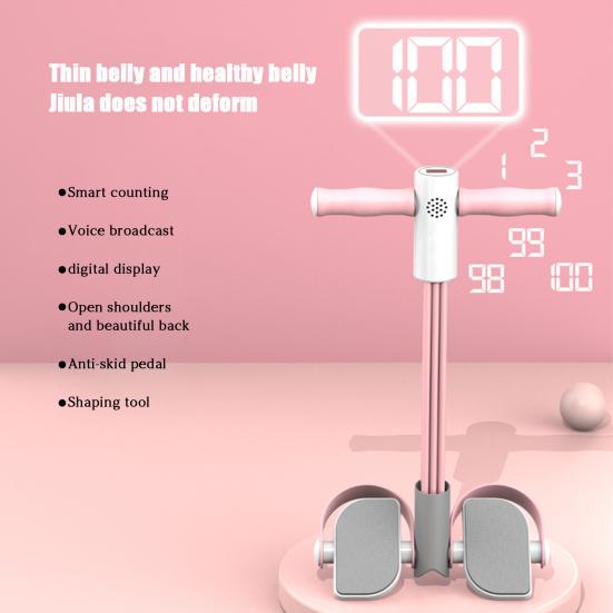 Pedal Resistance Band with Digital Counter Multifunction Tension Rope 4/6-Tube Elastic Yoga Pedal Puller Body Stretching Trainer Home