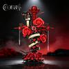 3045 Cobra Cross Rám Stavebnice Halloween Růžový Květ Sestava Kreativní DIY Model Stolní Dekorace Dárek