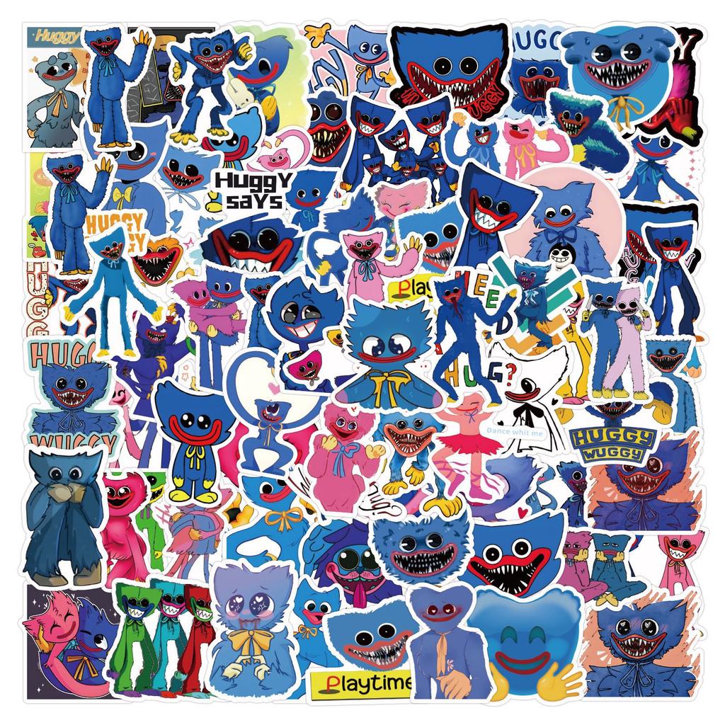 100 Poppy's Play Time Cartoon Stickers Luggage Skateboard Computer Tablet Stickers