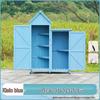Waterproof Outdoor Wooden Storage Cabinet for Garden Tools - Anti-Corrosion and Sun Protection, Ideal for Courtyard and Balcony Use.
