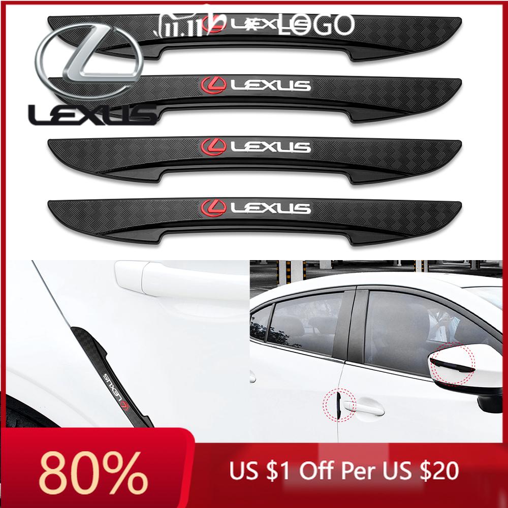 2026 Hot Interior Stickers 4Pcs Car Door Anti-collision Bumper Strips Protector Stickers Accessories For Lexus EX300h RX450h IS3