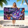 Fantasy Magic Theme Soft Beach Towel Personalized Custom Name Text Towel Portable for Beach Pool Travel