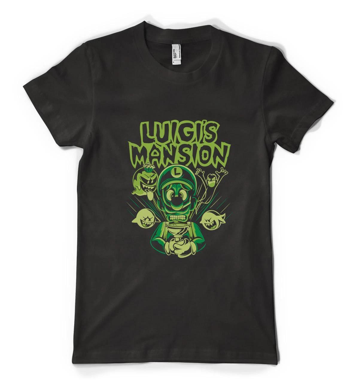 Free Personalisation Luigi Mansion Gaming Mario Super Adult And Kids Boys Baby Children T-shirt 110