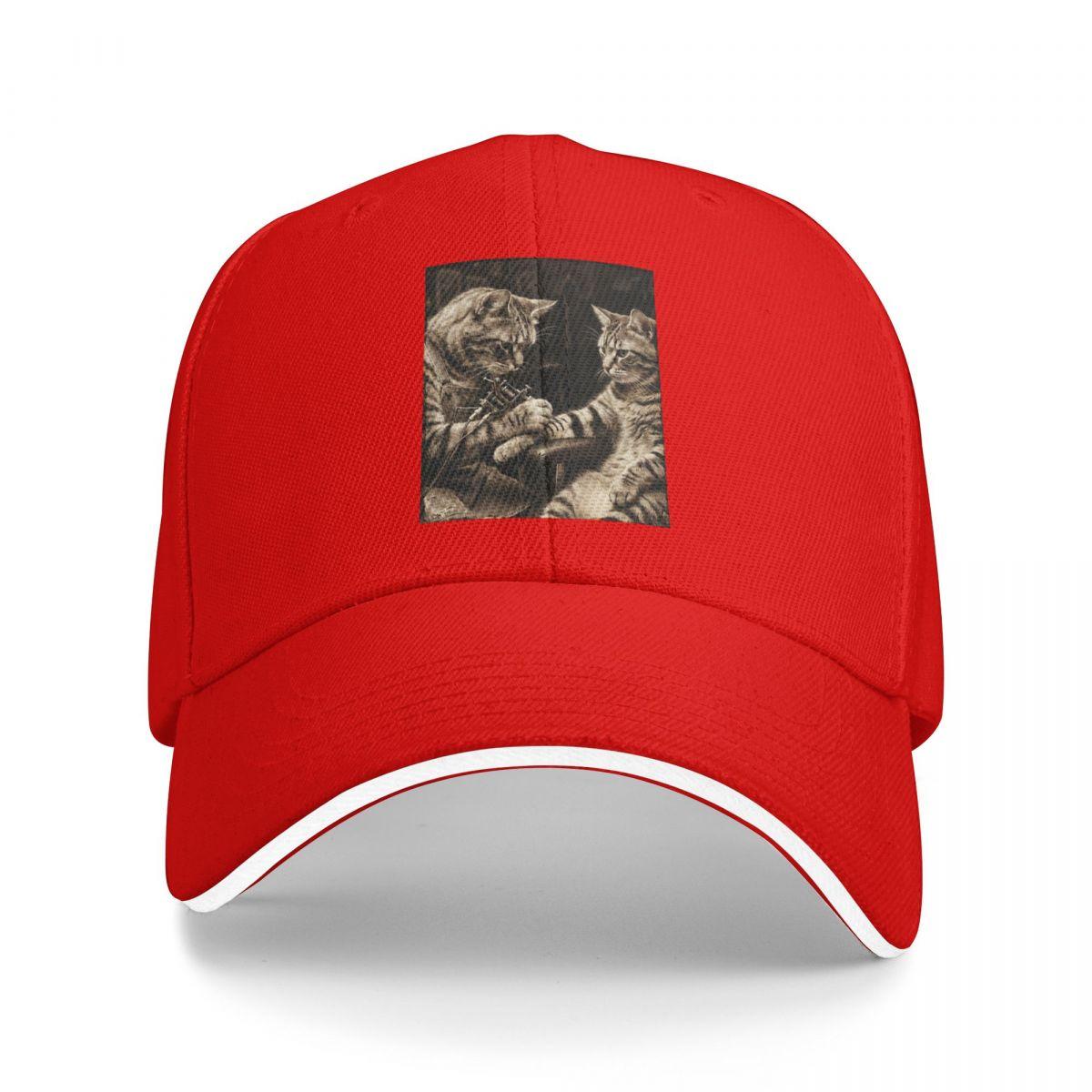 Baseball Caps Cat Tattooing Cat Funny Meme Graphic FeUnisex Unisex Casual Spring Hats One Size