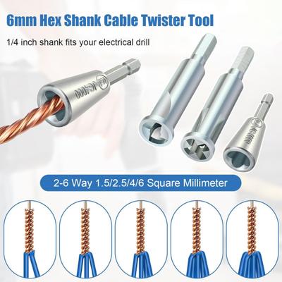 Wire Twister Tool, Kabelabisolierer, einfach zu bedienende Bedienung, tragbar, vielseitig, professionelles Kabelabisolierwerkzeug für Elektriker