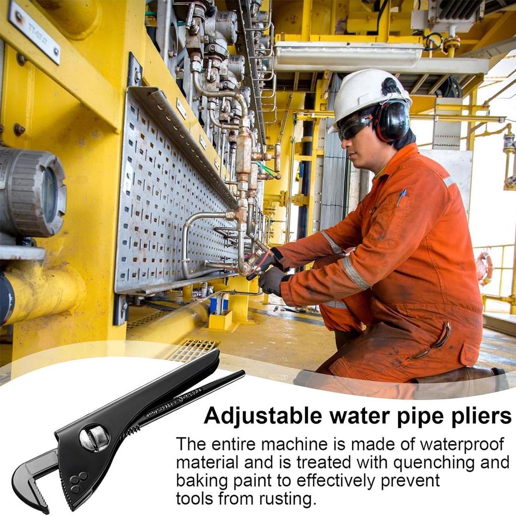 Adjustable Water Pump Wrench, Adjustable Pipe Wrench for Shaped Pipes,Various Sizes of Valve Fittings