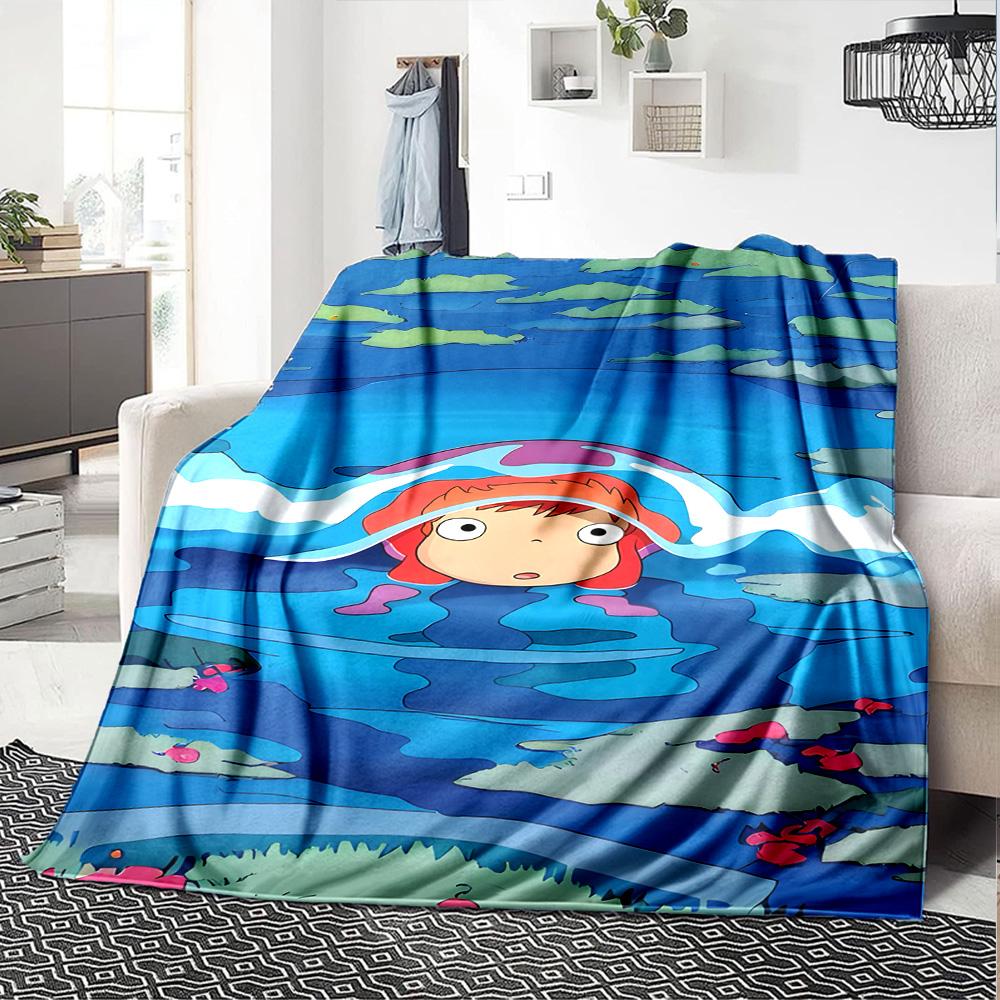 Ponyo Blanket Soft & Cozy Great for Picnics Office Sofa for All Occasions Warmthful Decor Ideal Gift For Birthday Valentine'S Day
