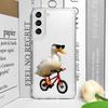 Funny Cartoon Fighting Duck Chicken Transparent Phone Case for Vivo 50 Lite V30 V27 V25 V23 Pro Y36 Y29 Y76 Y75 Y100 Soft Cover