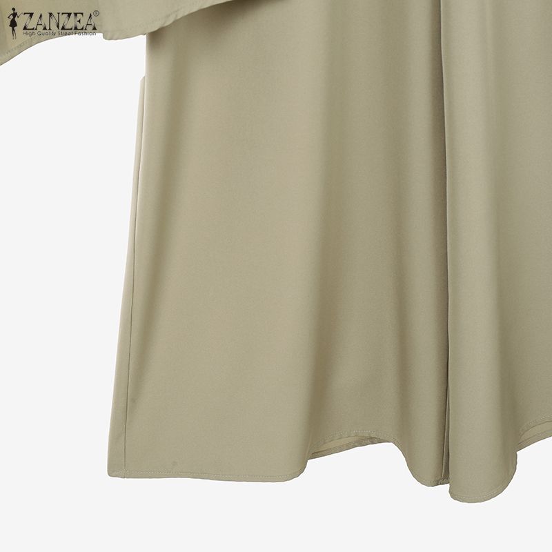 ZANZEA Women Long Sleeve Blouse and Long Pants Casual Two Piece Suit Sets