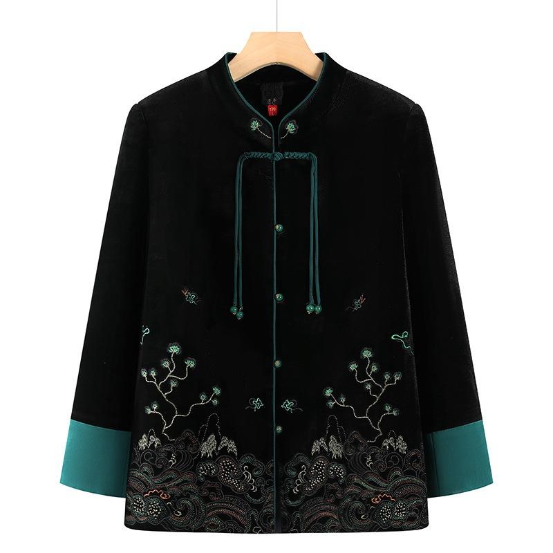 Autumn velvet coat women's top mother-in-law wedding clothes cardigan