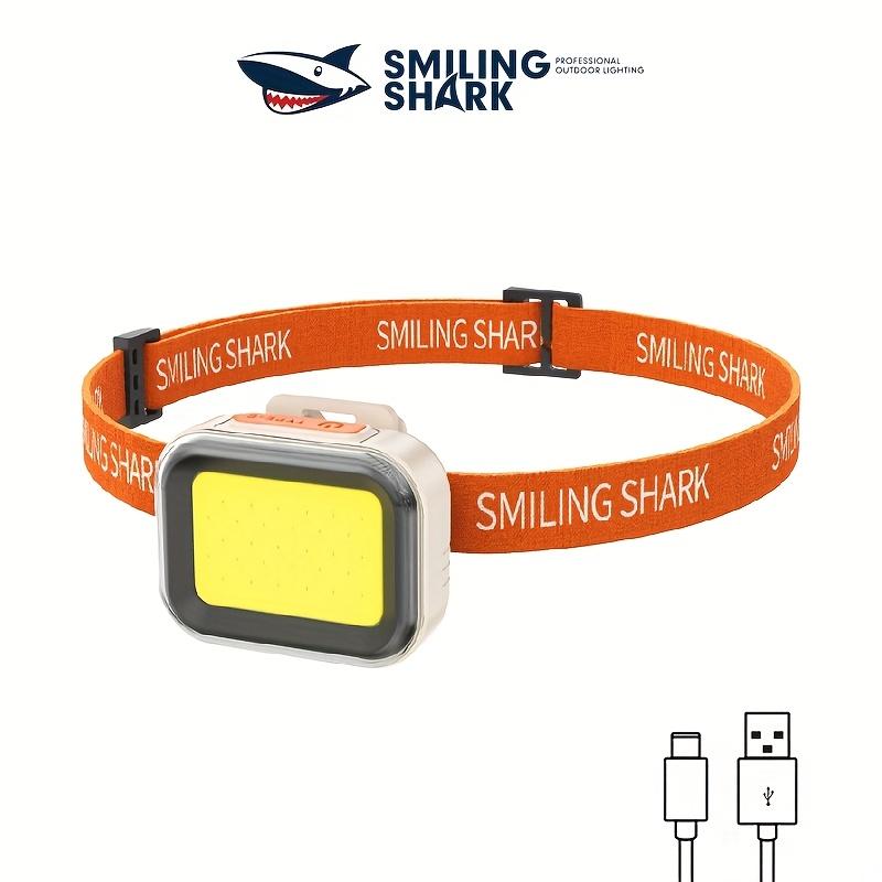 

SmilingShark LED Headlight USB Rechargeable Headlamp with Red Emergency Head Light Super Bright 4 Modes Portable Head lamp yellow light