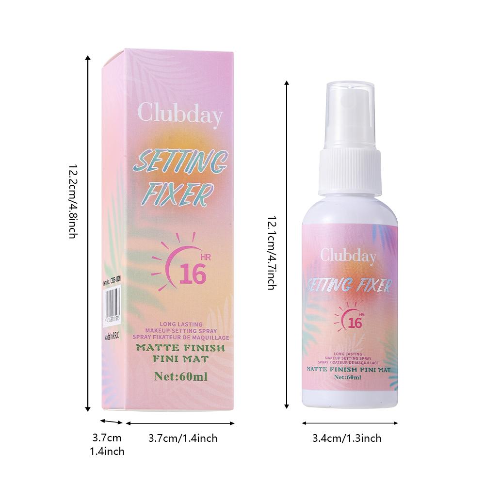 Mattes Fixierspray 60ml Langanhaltender Feuchtigkeitsspendender Make-up Fixierer Wasserdicht Ölkontrolle Gesicht Fixierspray Wischfest Erfrischender Primer & Finisher
