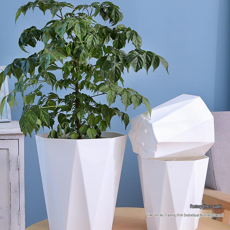 Large Resin Dragon Blood Tree Planter: Thickened, Luxurious Plastic Pot for Living Room or Balcony Planting.