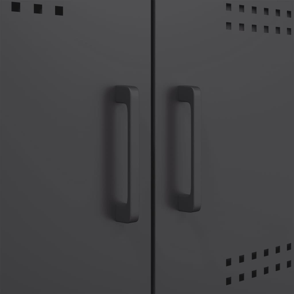 Highboard Black 68 x 39 x 113 cm Steel