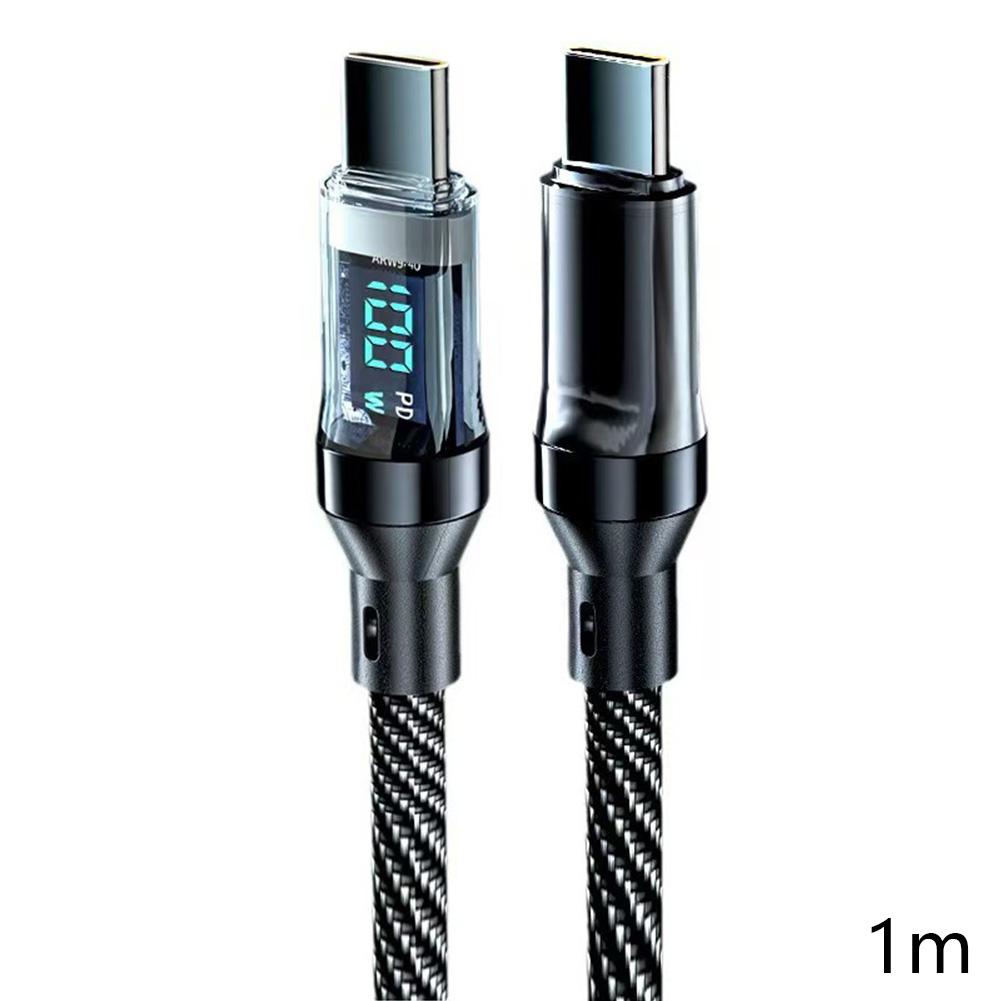 

120 Вт USB Type C кабель для Huawei Honor Xiaomi Samsung Super Charge Быстрая зарядка USB C зарядное устройство кабель для передачи данных провод 2/1,5/1 м Typec-Typec-1m