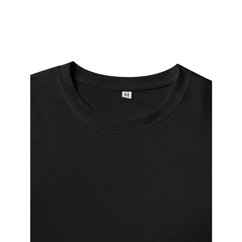 Short-sleeved T-shirt American Fashion Trendy Printed Bottoming Shirt for Men and Teenagers Spring and Summer Round Neck Casual Versatile Top