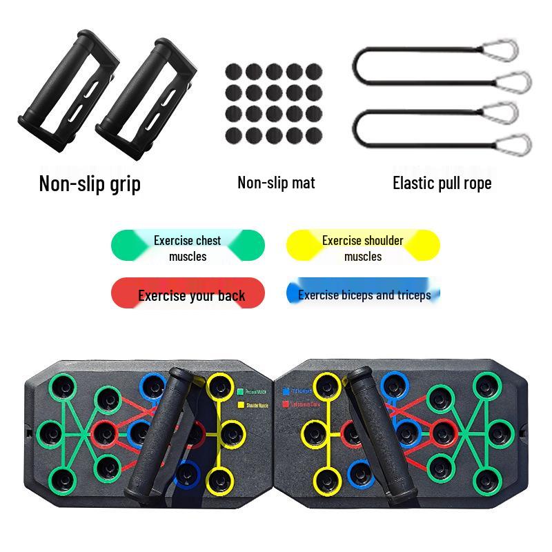 30-Hole Foldable Cross Push-Up Board for Indoor & Outdoor Fitness: Unisex & Portable
