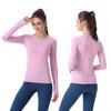 Damen 2.0 Yoga Langarm Schnelltrocknendes T-Shirt - Hochelastisch, Slim Fit für Laufen & Pilates.