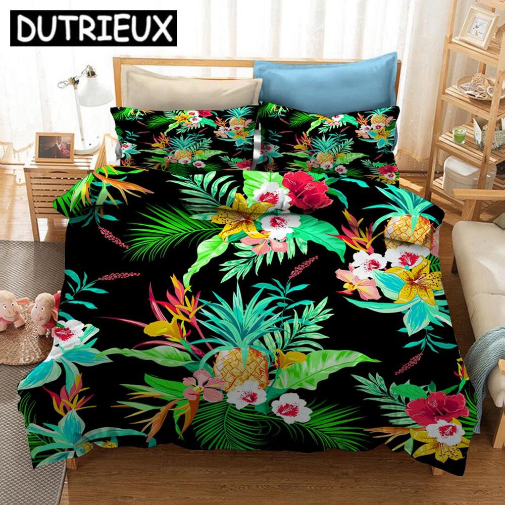 Comforter Tropical Flamingo 3D Printed Bedding Set S S Comforter Bedding Set Bedclothes (No Sheet)