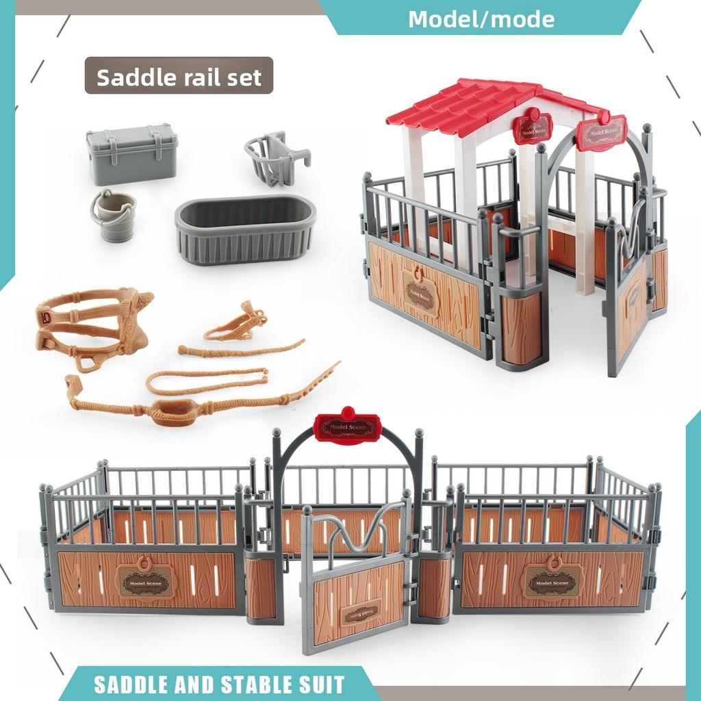 Simulation Farm Model Kit With Plastic Enclosures And Saddle For Model Builders And Collectors