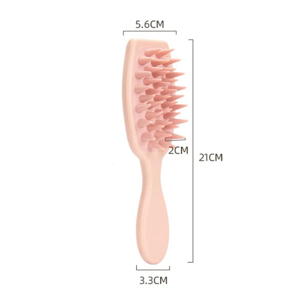 Silikon-Shampoo-Bürste Kopfhautmassagebürste Haarewaschkamm Langer Griff Kopfmassagegerät Bad Peeling Körperbürste Haarpflege