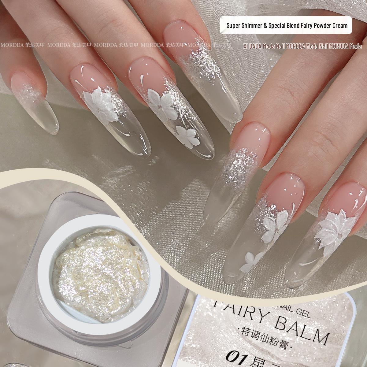 

2025 Iridescent Opal Gel Nail Art Glitter Mud Polish