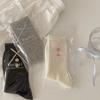 Socks, Women's Velvet Buttons, Pile Socks, Buttons, Bows, Ribbons, Mid-calf Socks, Sweet Ballet-style Cotton Socks