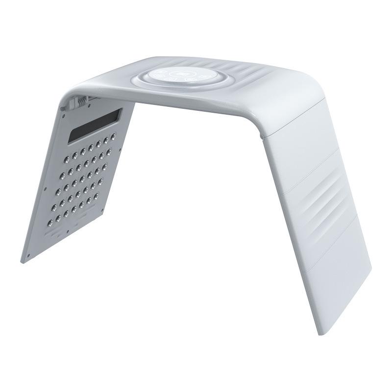 

LED Photon Skin Rejuvenation Face Mask: 7-Color Light Therapy for Whitening and Hot Compress EU Plug білий