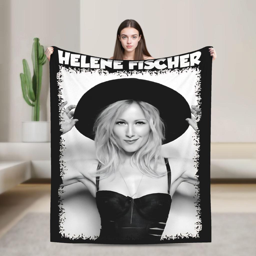 Helene Fischer Deutsche Sängerin Plüschdecke Kinder Flanell Überwurfdecke Für Wohnzimmer Super Weich Design Qualität Tagesdecke