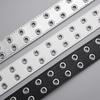 Unisex Punk Double Eyelet Rivet Belt with Pin Buckle for Men & Women