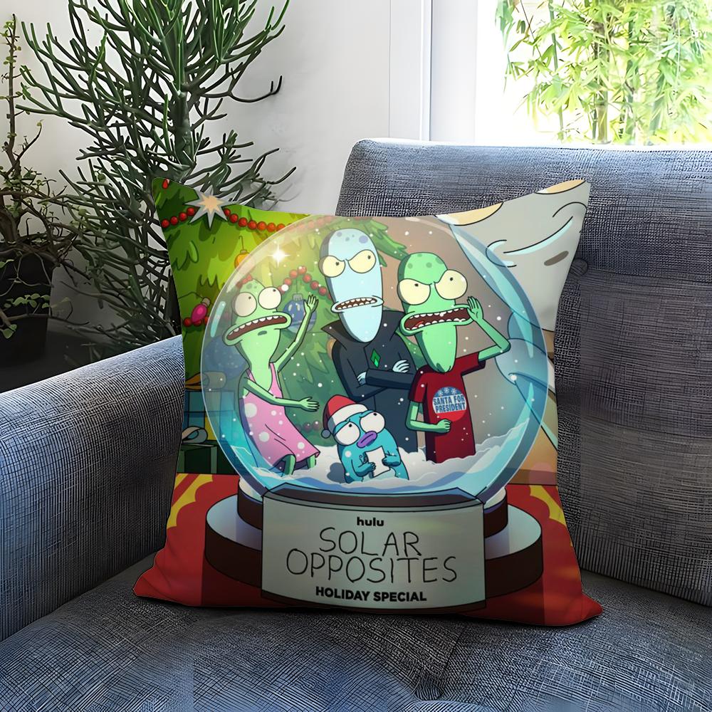 Anime Solar O-Opposites Cushion Cover Comfortable Reversible Pillow Cover Ideal for Car Sofa Bedroom & Beyond