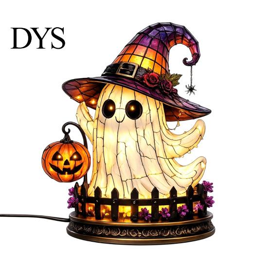 Indoor Outdoor Atmosphere Light Gothic Witch Hat Night Light, Warm Glow Acrylic Halloween Decorative Lamp, Vintage Creative Props Spooky Home
