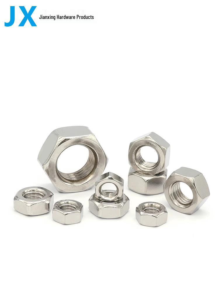 High-Strength Nickel-Plated Hex Nut Collection: Grade 8.8 Cap & Bolt Nuts M3-M12