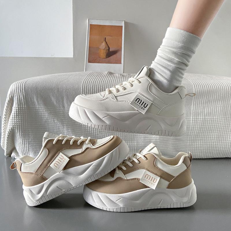 Spring Little White Shoes New Is Female Students Height Increase Sports Board Shoes Tide Casual Shoes Street Shot D
