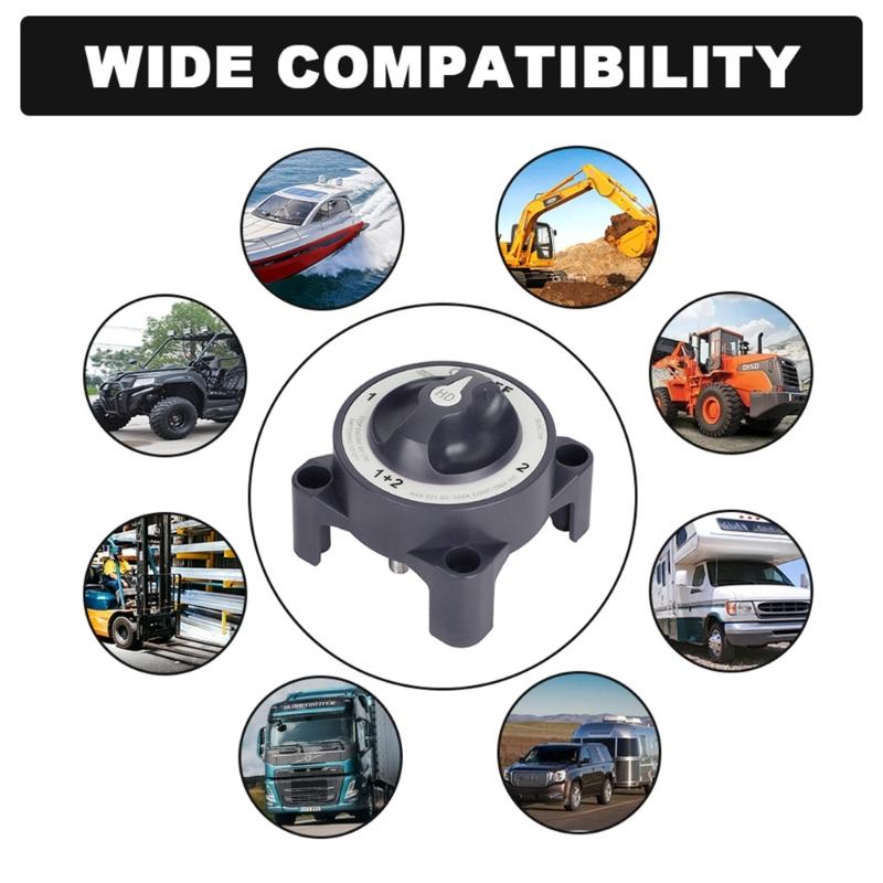 4 Position Battery Switches Marine Battery Control Solution Waterproof Battery Disconnect Switches 4 Position Control