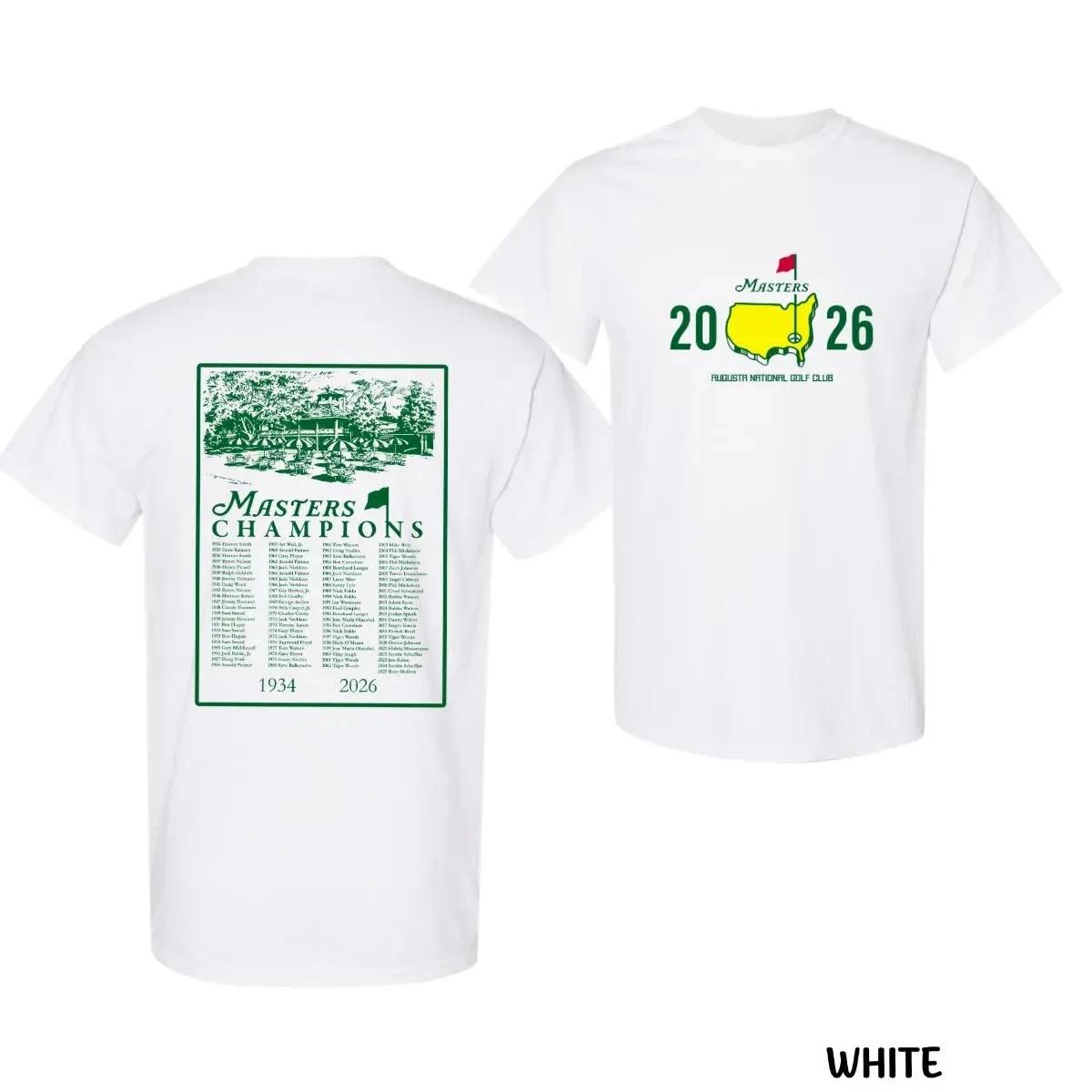 Masters 2026 T-Shirt Augusta National Golf Club – Double Sided Masters Champions S