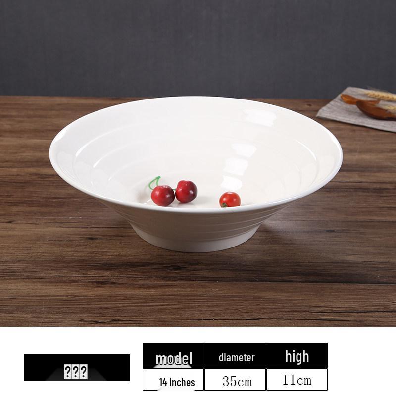 Creative Large Ceramic Soup Bowl - Thickened, Round, Restaurant & Household Tableware