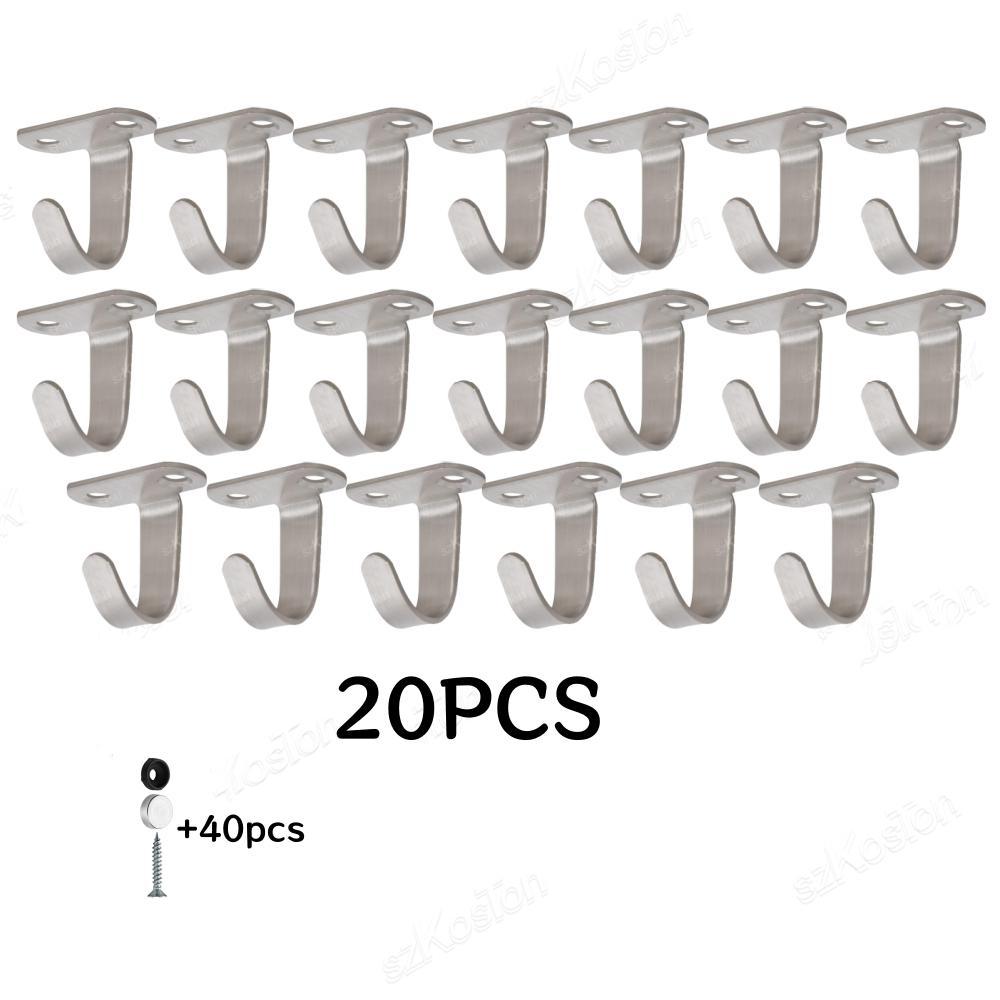 11-11Pcs Ceiling Hooks Stainless Steel For Hanging Ornament Hooks Top Hangers For Kitchen, Plant Bathroom Clothes