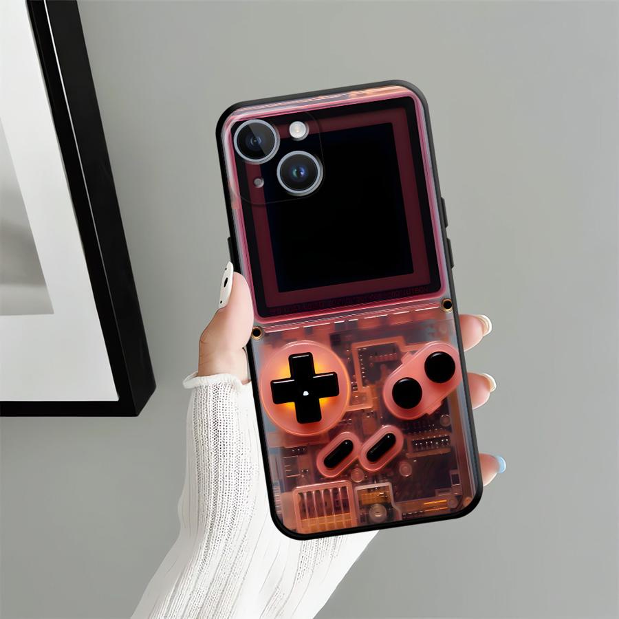 Schwarze weiche Handyhülle für iPhone 15 16 14 Plus XR 17Air 7 8 13 12 11 17 Pro Max XS Max Rote Spielkonsole