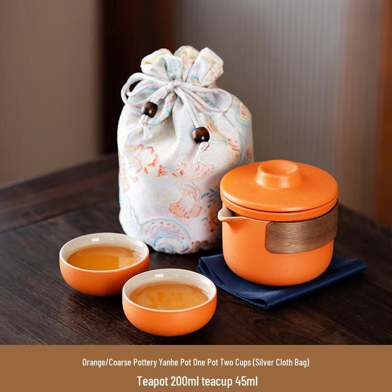 Rustic Portable Ceramic Tea Set