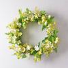 36cm Artificial Peony Wreath Faux Flower Door Wall Decor for Home Wedding
