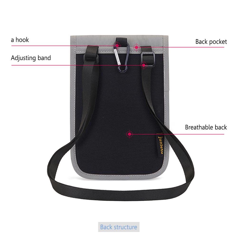 Mini Passport Holder Pack Travel Documents Crossbody Bags with Neck Rope RFID ID Credit Card Storage Organizer Anti-theft Pouch
