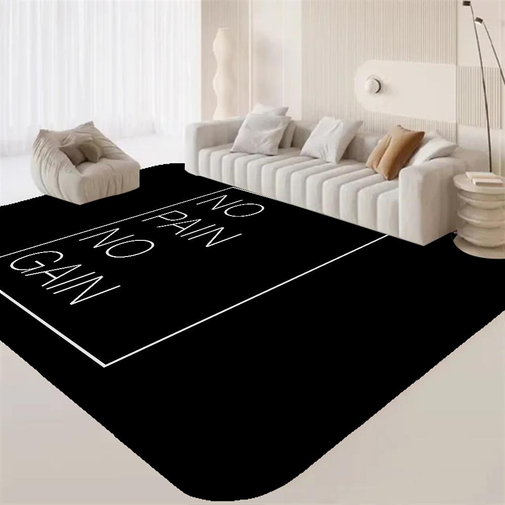 

No Pain No Gain Entrance Door Mat Washable Non-Slip Living Room Sofa Chairs Area Mat Kitchen Welcome Doormat 40x60cm