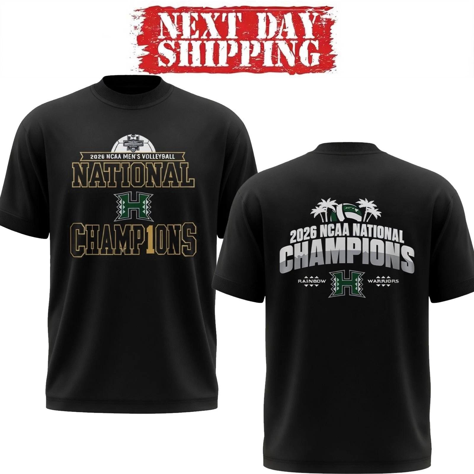 Hawaii Rainbow Warriors Men’s Volleyball National Champions 2026 Special T Shirt S