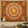VIKAMA Boho Tapestry Featuring Sunflower and Astrological Wheel Wall Decor for Bedroom Dorm and Living Room with Bohemian Mystic