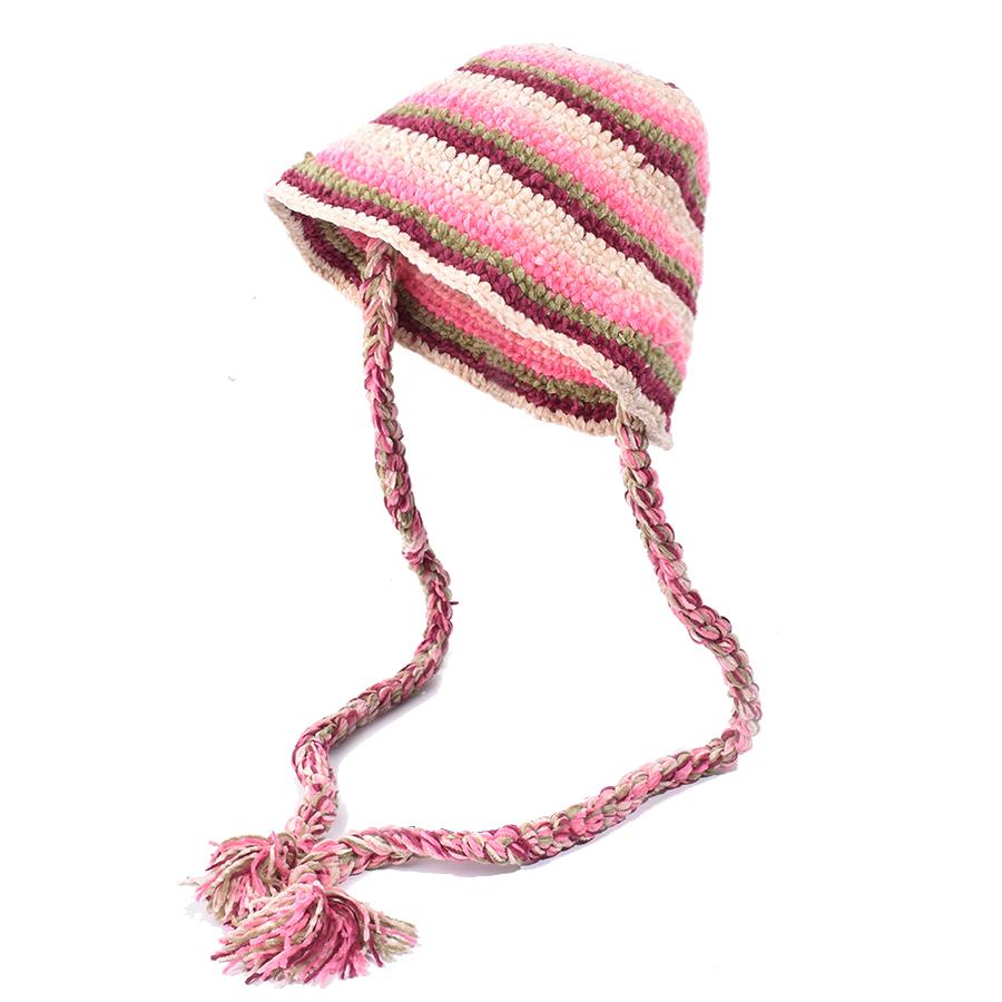 New Spring Crochet Hat Korean Handmade Bucket Hat Women s Weaving Knitted Hat Y2k Fashion Flowers Autumn Winter Ins Beanies 54-58CM
