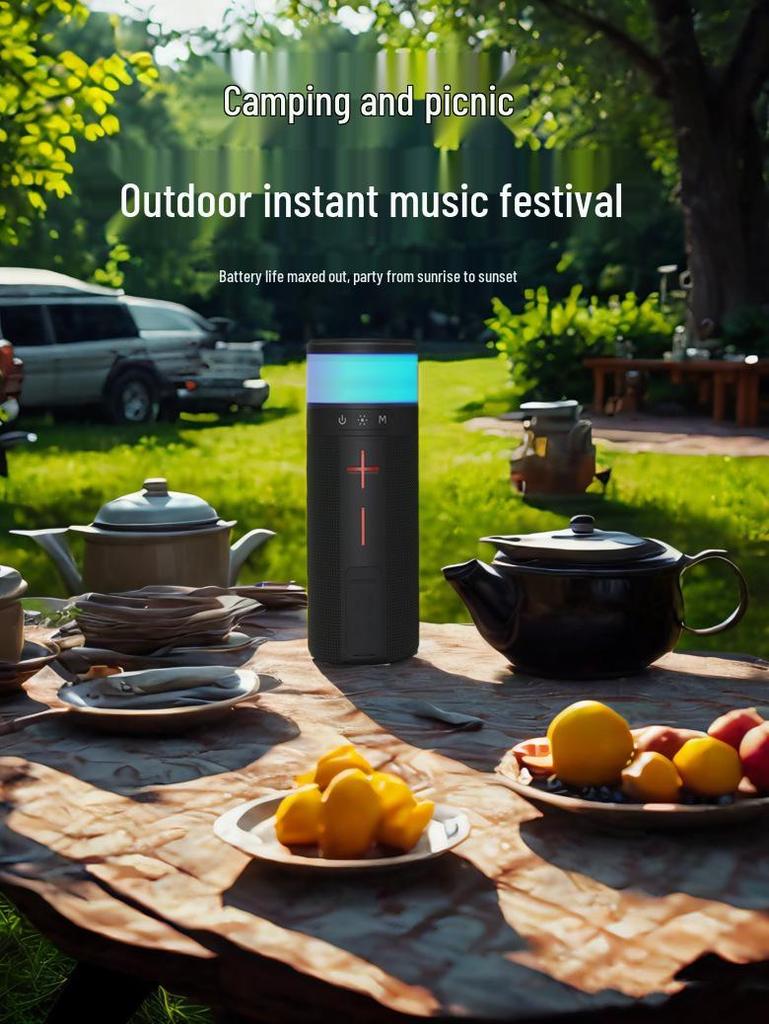 L-43 Bluetooth Speaker: Hi-Fi Sound, Long Battery, Dazzling Lights, Surround Sound, Desktop Voice Calls