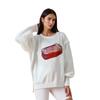 Women's Crew Neck Long Sleeve Loose Fit Graphic Sweatshirt Printed Pullover Streetwear Top