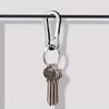 1pcs Durable Metal Keychain with Clips & Storage Bag -Vintage Zinc Alloy, Non-Braided Fashion Accessories for Men